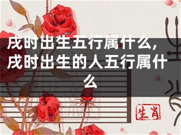 戌时出生五行属什么,戌时出生的人五行属什么