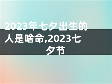 2023年七夕出生的人是啥命,2023七夕节