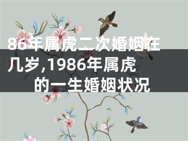 86年属虎二次婚姻在几岁,1986年属虎的一生婚姻状况