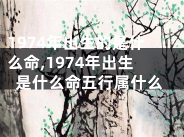 1974年出生的是什么命,1974年出生是什么命五行属什么