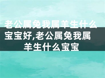 老公属兔我属羊生什么宝宝好,老公属兔我属羊生什么宝宝