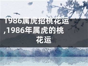 1986属虎招桃花运,1986年属虎的桃花运