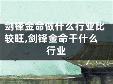 剑锋金命做什么行业比较旺,剑锋金命干什么行业