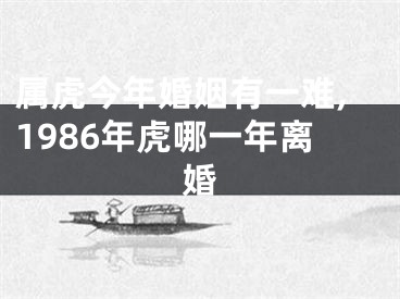 属虎今年婚姻有一难,1986年虎哪一年离婚