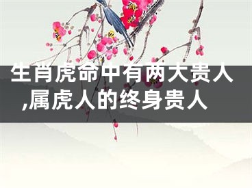 生肖虎命中有两大贵人,属虎人的终身贵人