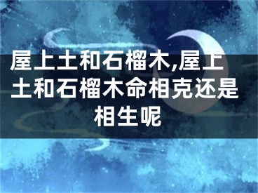 屋上土和石榴木,屋上土和石榴木命相克还是相生呢