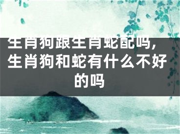 生肖狗跟生肖蛇配吗,生肖狗和蛇有什么不好的吗