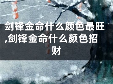 剑锋金命什么颜色最旺,剑锋金命什么颜色招财