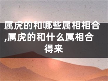 属虎的和哪些属相相合,属虎的和什么属相合得来