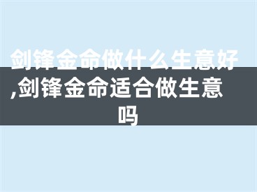 剑锋金命做什么生意好,剑锋金命适合做生意吗