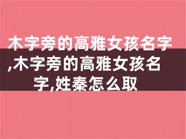 木字旁的高雅女孩名字,木字旁的高雅女孩名字,姓秦怎么取