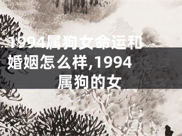 1994属狗女命运和婚姻怎么样,1994属狗的女