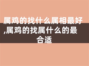 属鸡的找什么属相最好,属鸡的找属什么的最合适