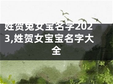 姓贺兔女宝名字2023,姓贺女宝宝名字大全