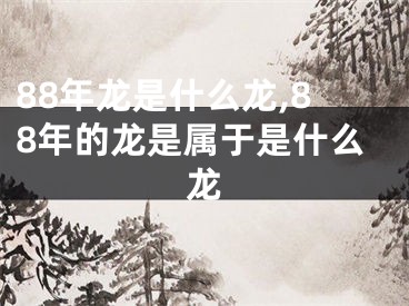 88年龙是什么龙,88年的龙是属于是什么龙