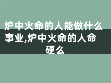 炉中火命的人能做什么事业,炉中火命的人命硬么