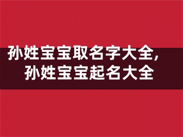 孙姓宝宝取名字大全,孙姓宝宝起名大全