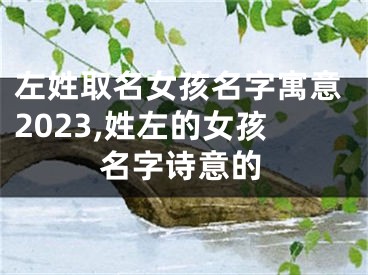 左姓取名女孩名字寓意2023,姓左的女孩名字诗意的