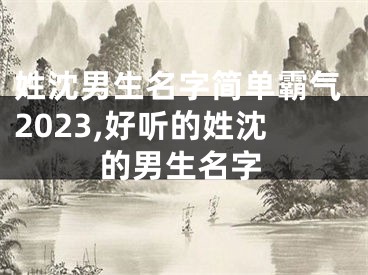 姓沈男生名字简单霸气2023,好听的姓沈的男生名字