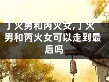 丁火男和丙火女,丁火男和丙火女可以走到最后吗