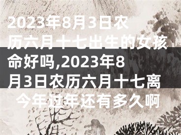 2023年8月3日农历六月十七出生的女孩命好吗,2023年8月3日农历六月十七离今年过年还有多久啊