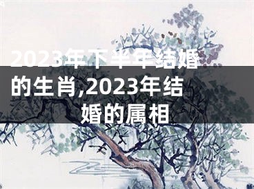 2023年下半年结婚的生肖,2023年结婚的属相