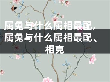 属兔与什么属相最配,属兔与什么属相最配、相克