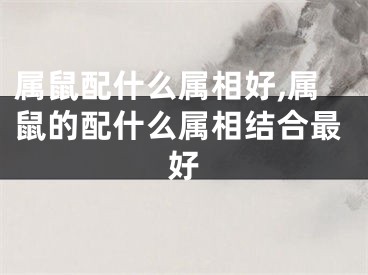 属鼠配什么属相好,属鼠的配什么属相结合最好