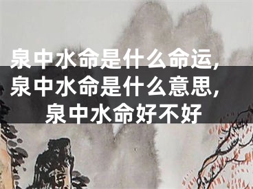 泉中水命是什么命运,泉中水命是什么意思,泉中水命好不好