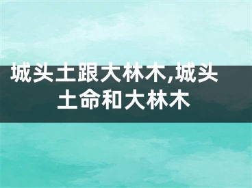 城头土跟大林木,城头土命和大林木