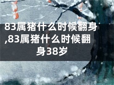 83属猪什么时候翻身,83属猪什么时候翻身38岁