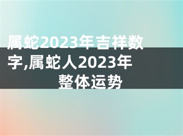 属蛇2023年吉祥数字,属蛇人2023年整体运势