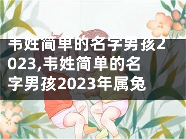 韦姓简单的名字男孩2023,韦姓简单的名字男孩2023年属兔