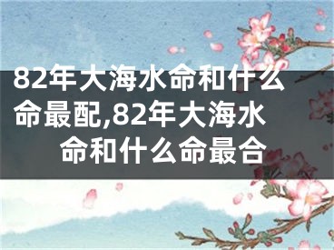 82年大海水命和什么命最配,82年大海水命和什么命最合