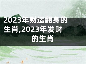 2023年财运翻身的生肖,2023年发财的生肖