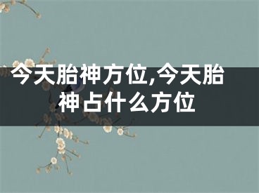 今天胎神方位,今天胎神占什么方位