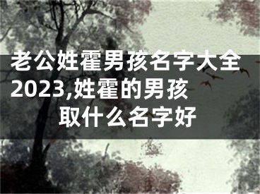 老公姓霍男孩名字大全2023,姓霍的男孩取什么名字好