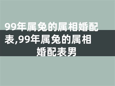 99年属兔的属相婚配表,99年属兔的属相婚配表男