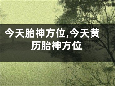 今天胎神方位,今天黄历胎神方位