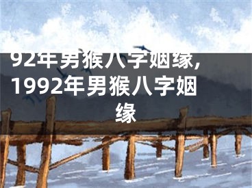 92年男猴八字姻缘,1992年男猴八字姻缘