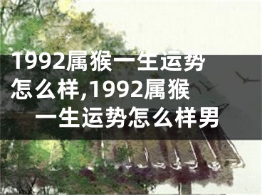 1992属猴一生运势怎么样,1992属猴一生运势怎么样男