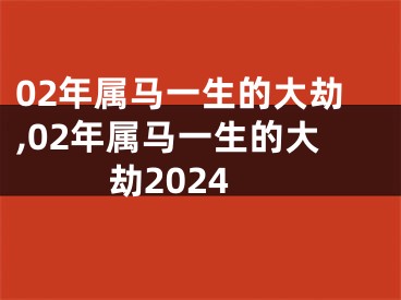 02年属马一生的大劫,02年属马一生的大劫2024