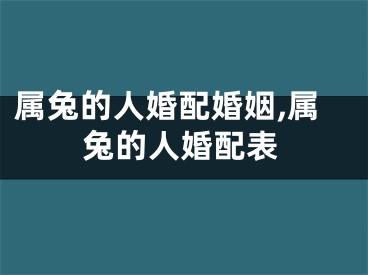 属兔的人婚配婚姻,属兔的人婚配表