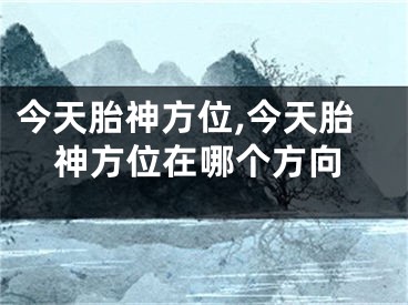 今天胎神方位,今天胎神方位在哪个方向