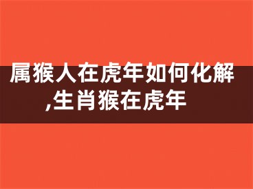 属猴人在虎年如何化解,生肖猴在虎年