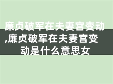 廉贞破军在夫妻宫变动,廉贞破军在夫妻宫变动是什么意思女