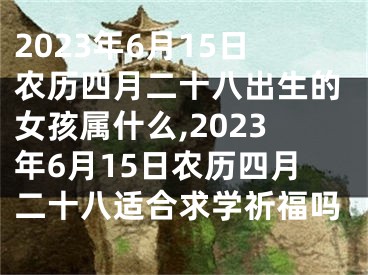 2023年6月15日农历四月二十八出生的女孩属什么,2023年6月15日农历四月二十八适合求学祈福吗