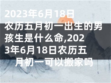 2023年6月18日农历五月初一出生的男孩生是什么命,2023年6月18日农历五月初一可以搬家吗