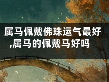 属马佩戴佛珠运气最好,属马的佩戴马好吗