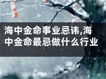 海中金命事业忌讳,海中金命最忌做什么行业